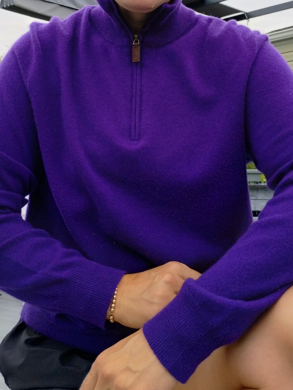 Polo by Ralph Lauren Men’s Purple Half-Zip Cashmere Sweater Medium